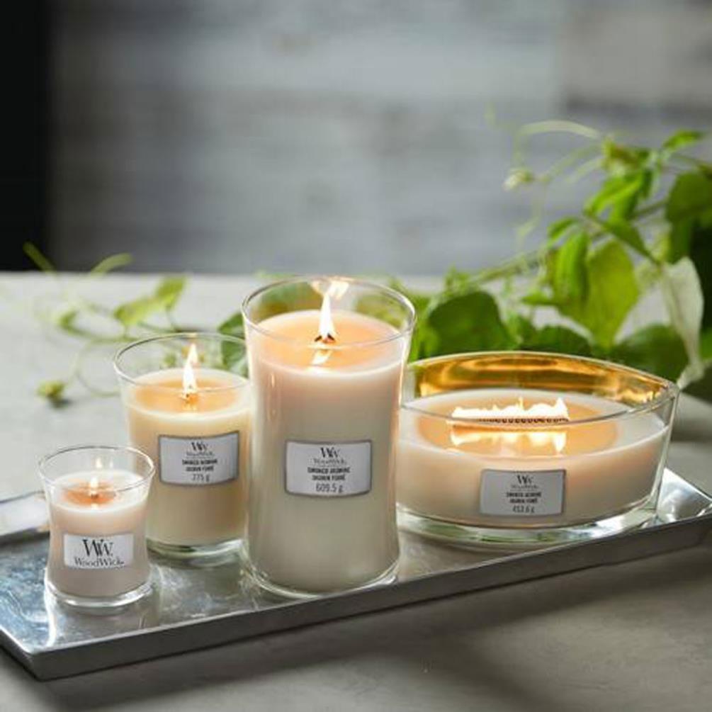 WoodWick Smoked Jasmine Large Hourglass Candle Extra Image 2